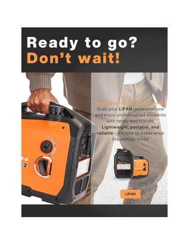 Generador Inversor Lifan 2300W Gasolina Silencioso Portátil