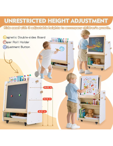 Estantería Montessori 5 Niveles Takeeyce Verde con Caballete