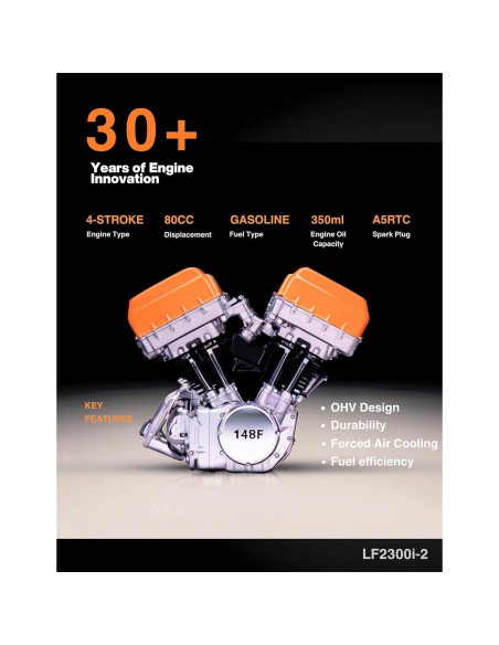 Generador Inversor Lifan 2300W Gasolina Silencioso Portátil