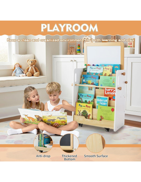 Estantería Montessori 5 Niveles Takeeyce Verde con Caballete