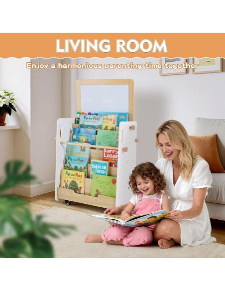 Estantería Montessori 5 Niveles Takeeyce Verde con Caballete