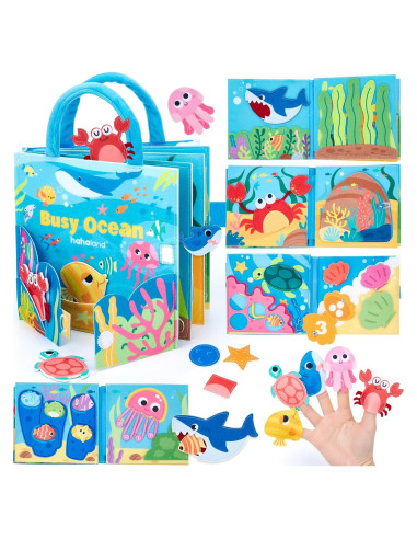 Libro Ocupado Oceánico Hahaland para Niños 1-3 Años