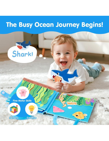 Libro Ocupado Oceánico Hahaland para Niños 1-3 Años