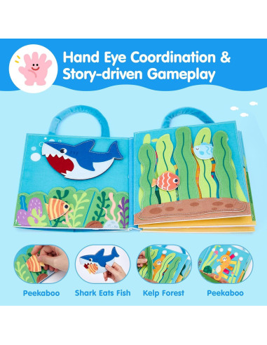 Libro Ocupado Oceánico Hahaland para Niños 1-3 Años