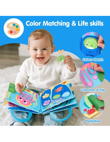 Libro Ocupado Oceánico Hahaland para Niños 1-3 Años