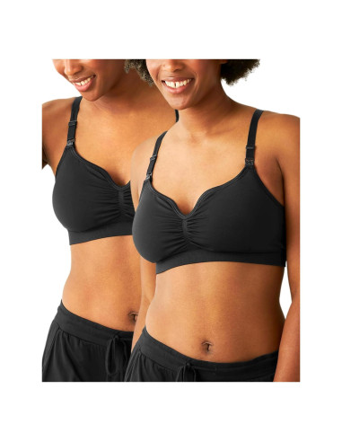 Bralette de Lactancia Kindred Bravely Tatum 2 Piezas Negro