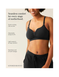Bralette de Lactancia Kindred Bravely Tatum 2 Piezas Negro 2