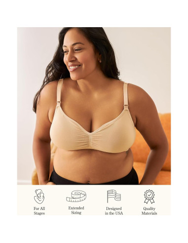 Bralette de Lactancia Kindred Bravely Tatum 2 Piezas Negro