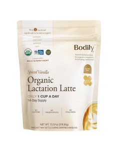 Polvo de Latte de Lactancia Orgánico Bodily - Vainilla Especiada - 414.5 g