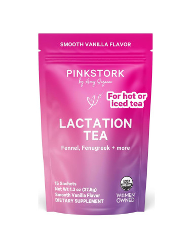Té de Lactancia Orgánico Pink Stork - Fenogreco y Hinojo - 15 Bolsitas