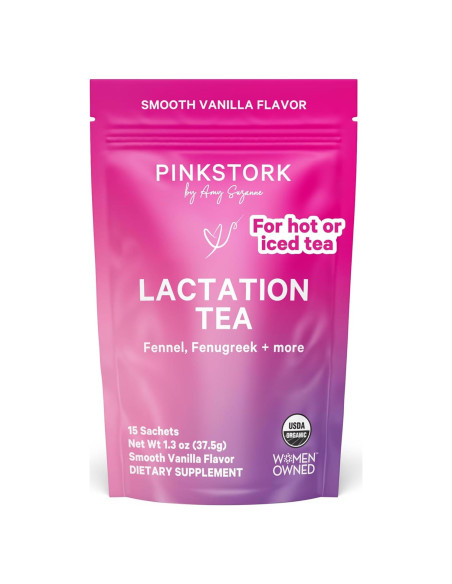 Té de Lactancia Orgánico Pink Stork - Fenogreco y Hinojo - 15 Bolsitas