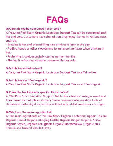 Té de Lactancia Orgánico Pink Stork - Fenogreco y Hinojo - 15 Bolsitas