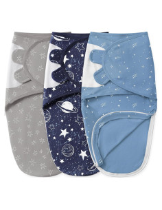 Sacos de Saco para Bebés Unnivoll 0-3 Meses Algodón Planeta Azul