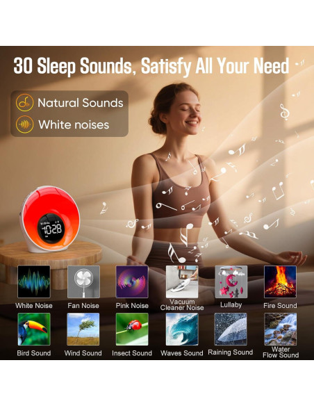 Despertador de Luz de Amanecer AUYLE BL20 con 30 Sonidos