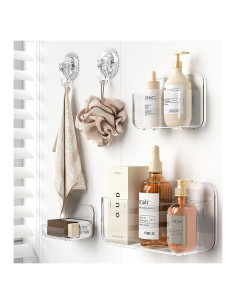 Estantes de Ducha JNDETOP 5 Paquetes Acrílico Transparente