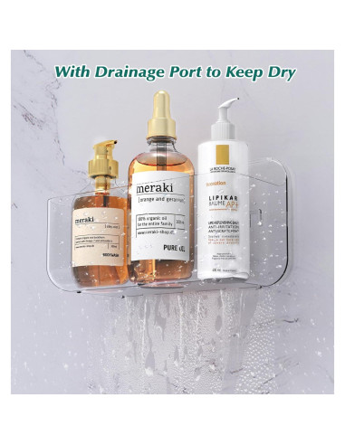 Estantes de Ducha JNDETOP 5 Paquetes Acrílico Transparente