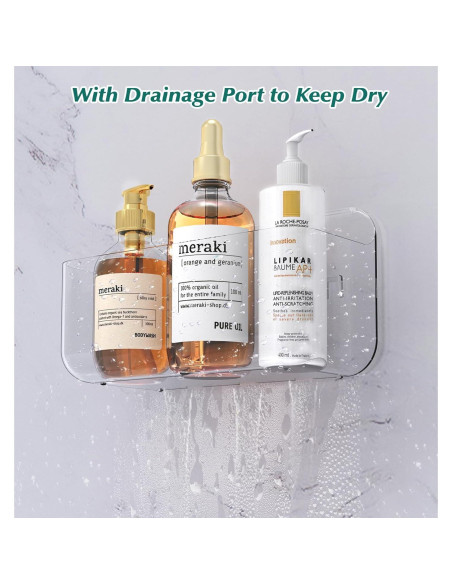 Estantes de Ducha JNDETOP 5 Paquetes Acrílico Transparente