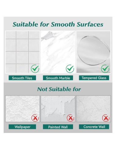 Estantes de Ducha JNDETOP 5 Paquetes Acrílico Transparente