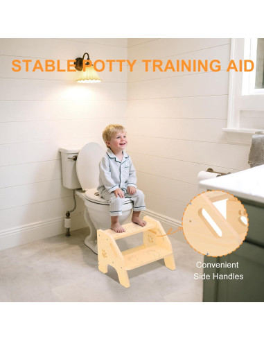 Taburete de Madera NMEO 2 Pasos Ajustable Antideslizante 136kg