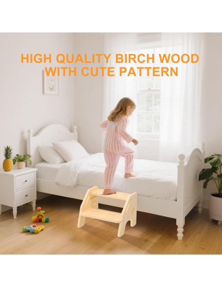 Taburete de Madera NMEO 2 Pasos Ajustable Antideslizante 136kg