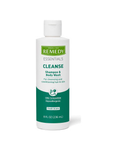 Champú y Gel de Baño Medline Remedy 226g, Aroma Fresco, Hipoalergénico