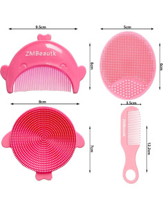 Paquete de 4 cepillos faciales ZMBeautk para bebés - Silicona 2