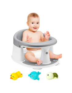 Asiento de Baño para Bebés Gris 2025 - Portátil y Seguro