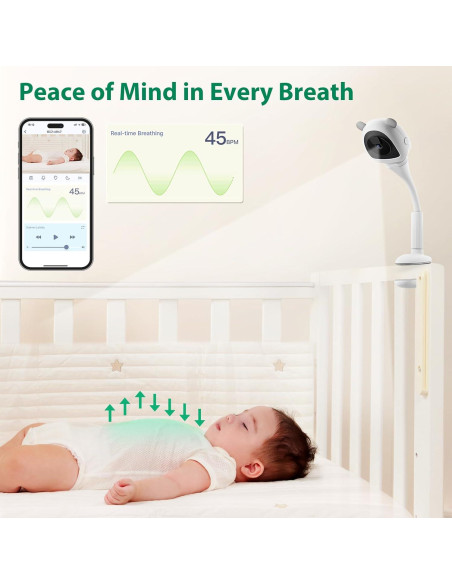 Monitor de Bebé Inteligente VerdiNex con Cámara 2K y AI