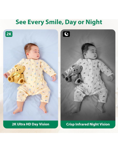 Monitor de Bebé Inteligente VerdiNex con Cámara 2K y AI