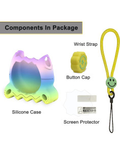 Funda de Silicona XEGIMOR para Tamagotchi Paradise Arcoíris 2