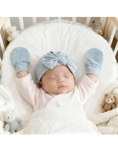 Conjunto de gorros, manoplas y calcetines JOTDEW para bebé 2