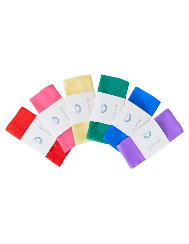 Mini Pañuelos de Seda Sarah's Silks | Juego de 6 Primarios | 53x53 cm