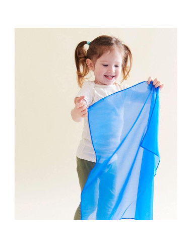 Mini Pañuelos de Seda Sarah's Silks | Juego de 6 Primarios | 53x53 cm