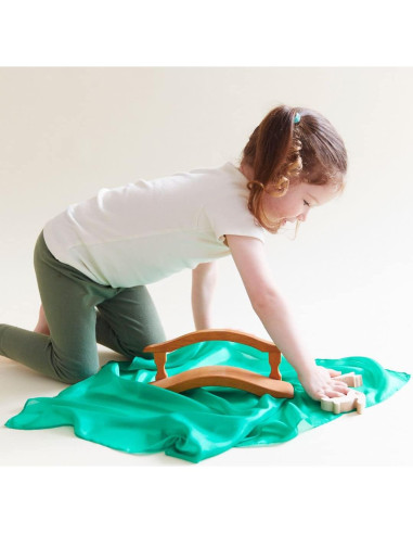 Mini Pañuelos de Seda Sarah's Silks | Juego de 6 Primarios | 53x53 cm