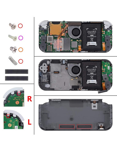 Carcasa Reemplazo Transparente Púrpura para Nintendo Switch Lite