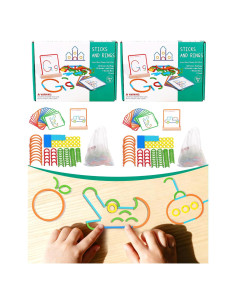 142 Palitos Montessori de Madera - Juego Educativo Creativo