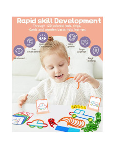 142 Palitos Montessori de Madera - Juego Educativo Creativo 2