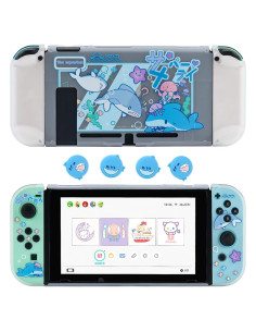 Funda Protectora GeekShare Shark + Tapas Joystick Nintendo Switch