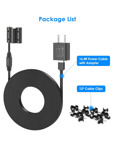 Cable de alimentación para timbre Blink 2da generación 5m