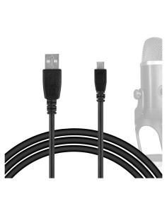 Cable de Micrófono USB a Micro USB Geekria 2.8m para Blue Yeti
