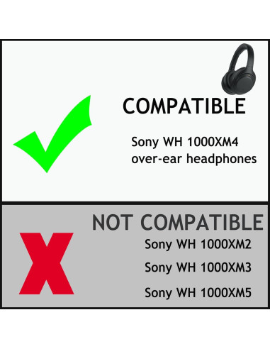Almohadillas de repuesto Sony WH1000XM4 - Aislamiento Sonoro Negro