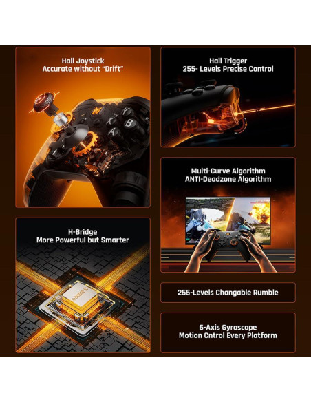 Controlador Inalámbrico BIGBIG WON Gale Hall para PC y Switch