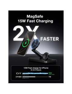 Estación de Carga 3 en 1 CVY para iPhone y Apple Watch 2