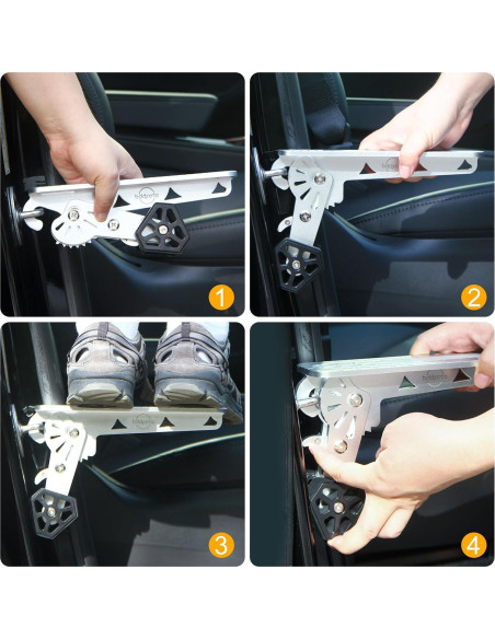 Escalón de Puerta de Coche BDDFOTO Plegable Universal 199.58 kg