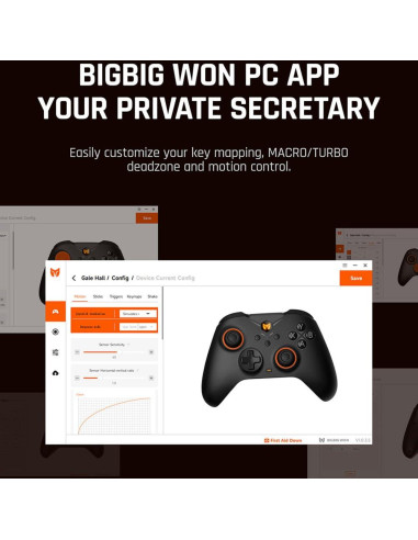 Controlador Inalámbrico BIGBIG WON Gale Hall para PC y Switch