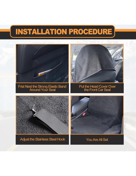 Funda de Asiento Impermeable KEVWR Negra para Auto