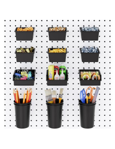 INCLY Kit de Accesorios para Tablero Perforado 12 Piezas