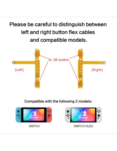 Reemplazo Cable Flexible Tecla SL SR SmaFsan para Nintendo Switch
