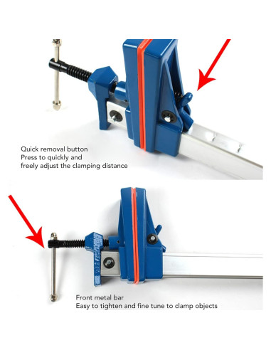 Abrazadera F Ajustable 83 cm Aluminio XWXLIJV con Goma