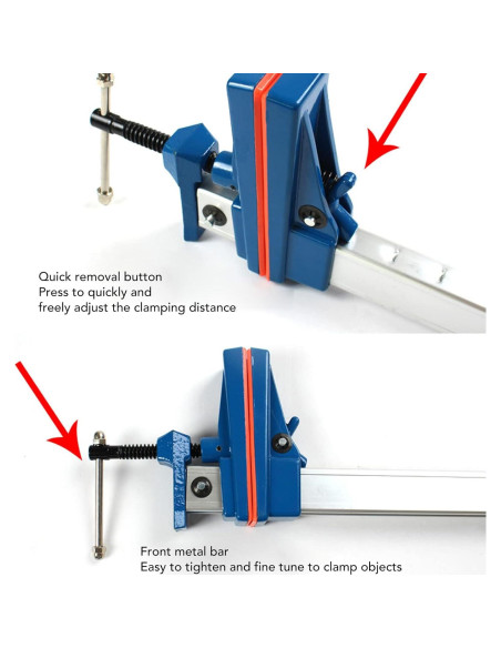 Abrazadera F Ajustable 83 cm Aluminio XWXLIJV con Goma